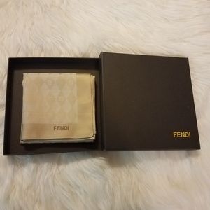 Fendi Beige Mini Scarf, Handkerchief